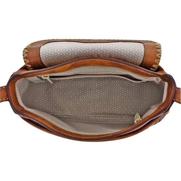 NWT New Brighton Colton Flap Crossbody Saddle Retired Rare - Picture 3 of 4